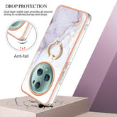 Electroplating Marble IMD TPU Phone Case with Ring Holder